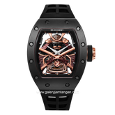 REGAN HARNEY RH22-11 HATAMOTO Black Automatic Rubber Strap